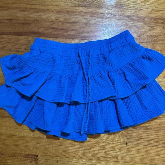 Day + Moon Blossom Cascade Mini Skort In Blue Medium (a3 - Picture 2 of 12